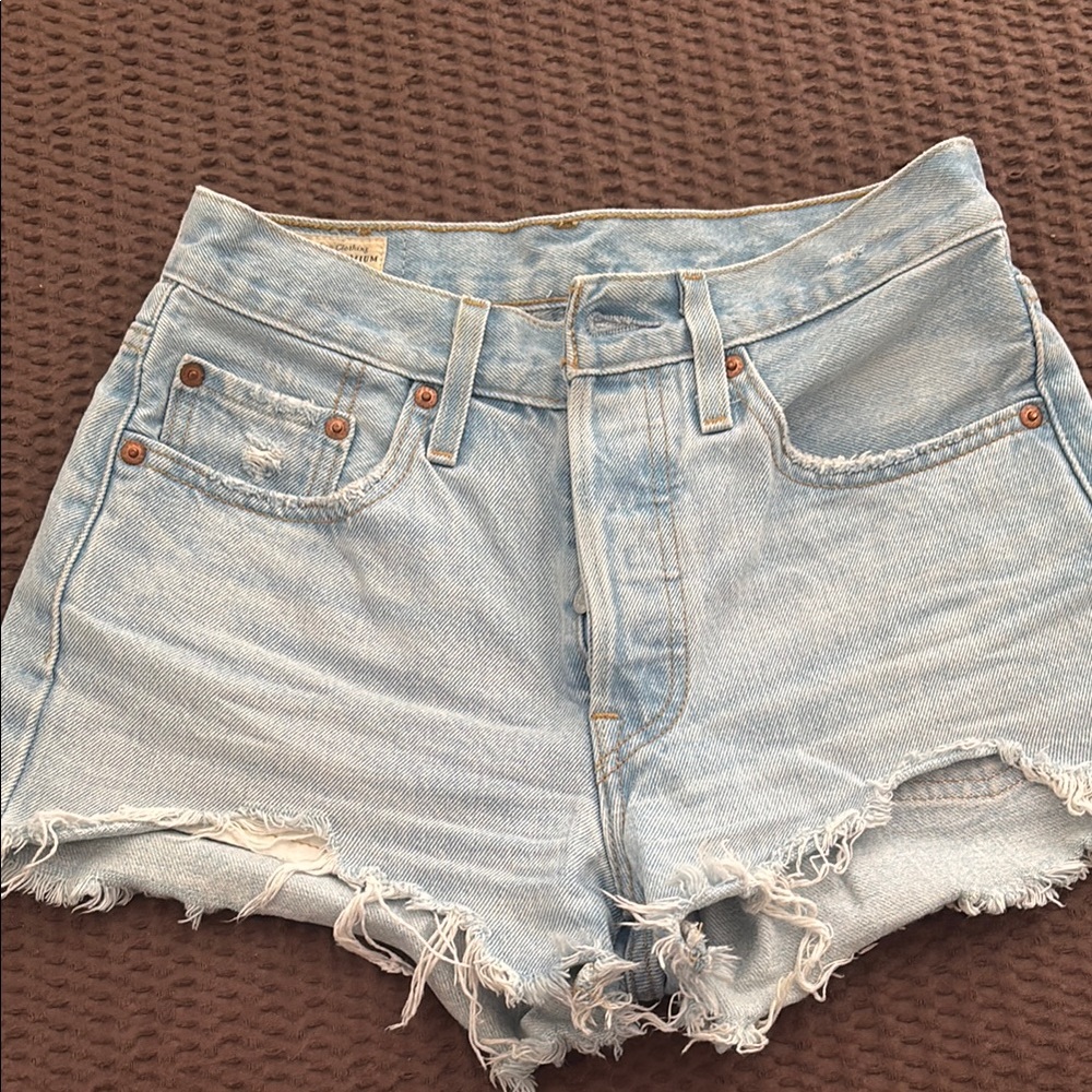 Light Blue Denim Women Shorts